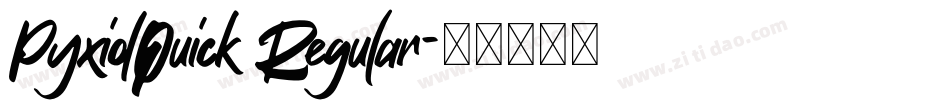 PyxidQuick Regular字体转换